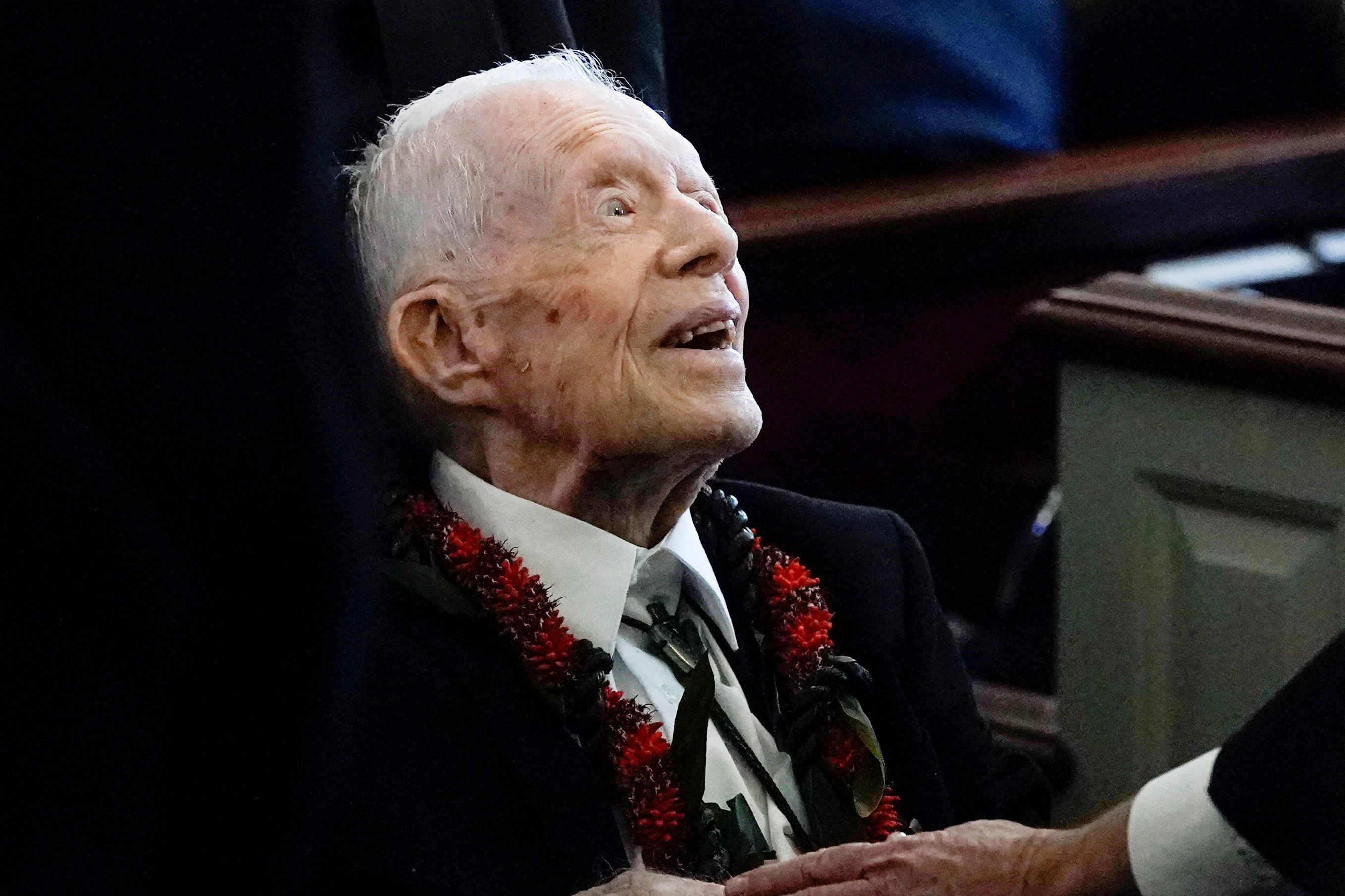Jimmy Carter Votando nas Eleições de 2024